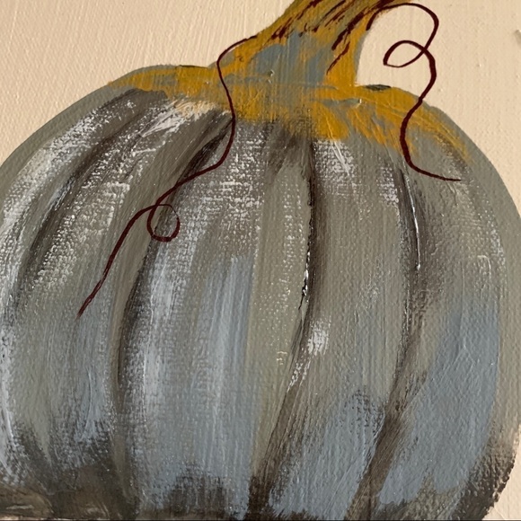 Original Acrylic Artwork Impressionism Fall Pumpkins - Picture 6 of 11